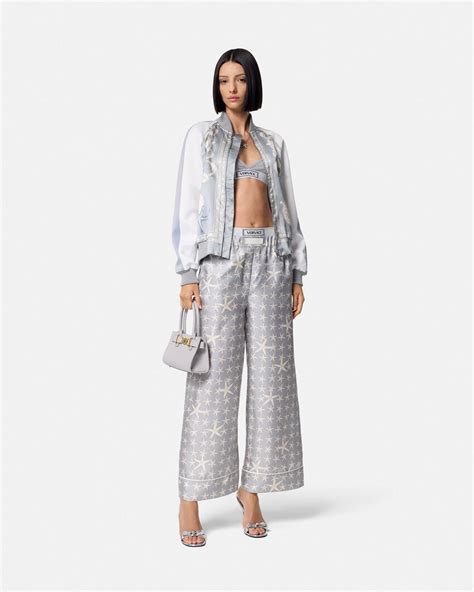 versace zebra print pants|versace stella marina pants.